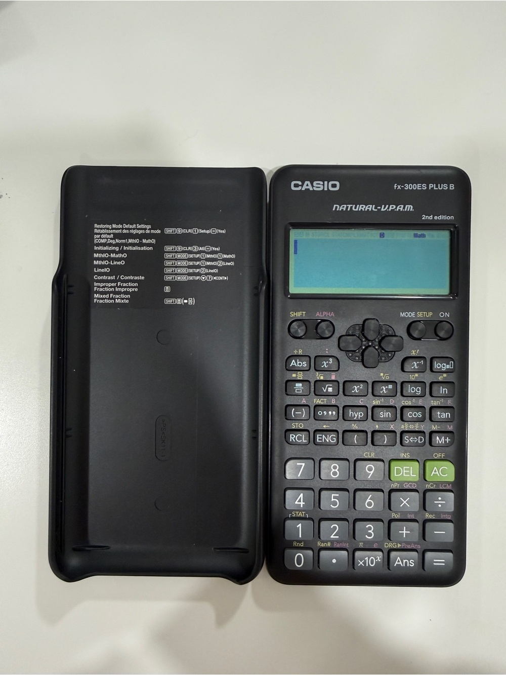 Casio fx-300ES PLUS B Scientific Calculator in Black with Green Keys